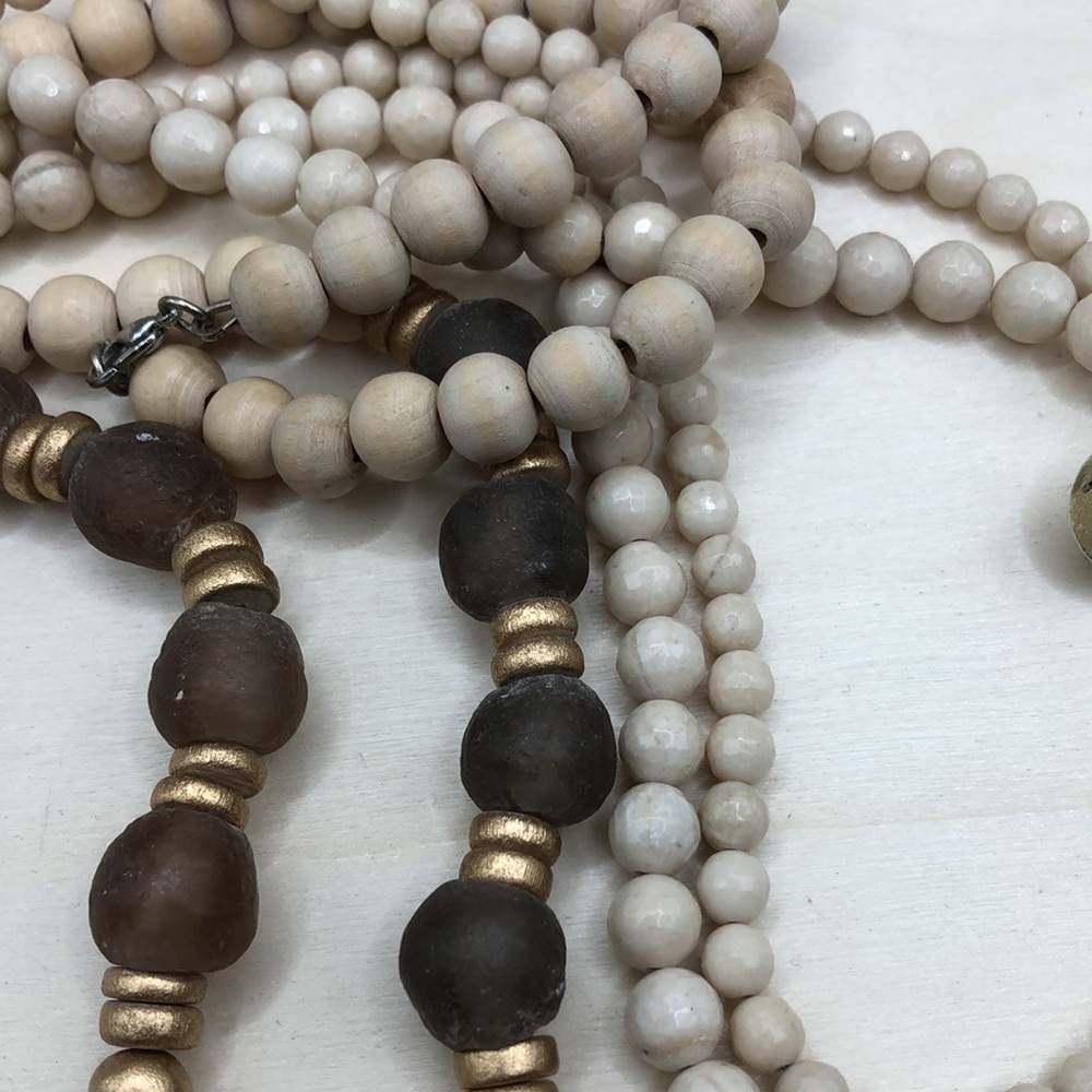 Curated Bundle Antler Beaded Statement Necklaces … - image 5